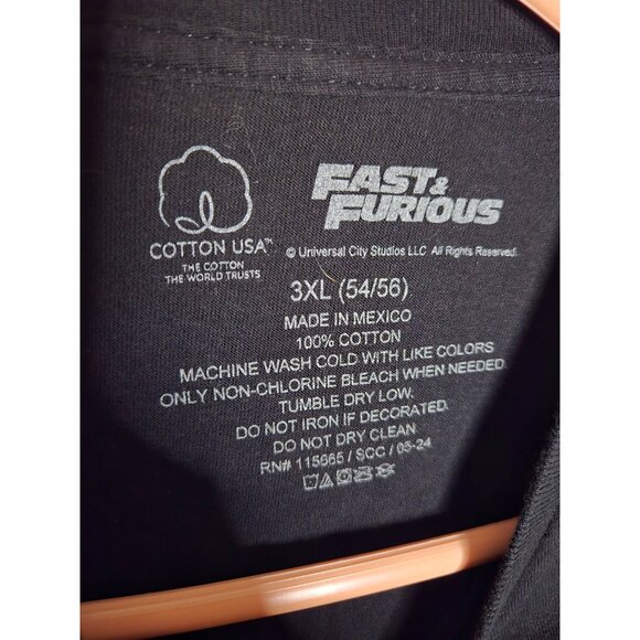 Fast and Furious Screen Print T-shirt Size 3XL 54/56 Movie Vin Diesel - Picture 4 of 4